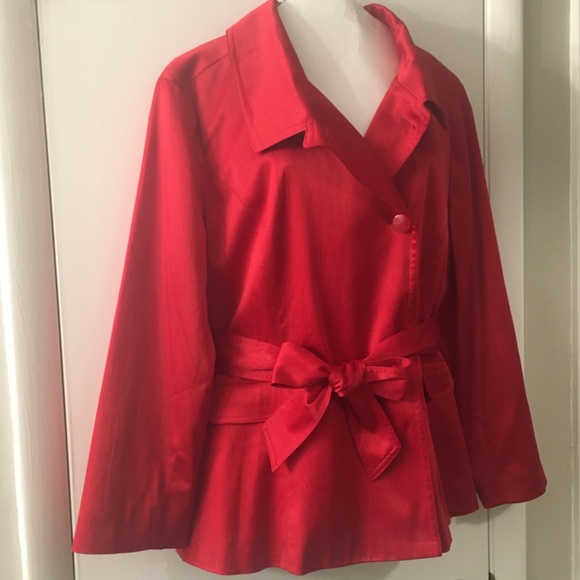 Harve Benard Jackets & Blazers - EUC Harve’ Benard Red Jacket Pockets & Belt, L